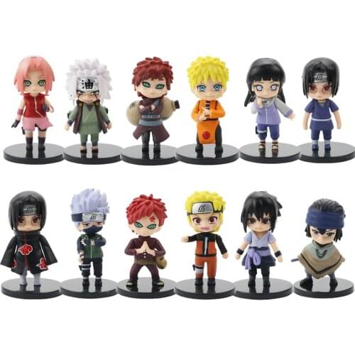 12pcs/Set Anime Naruto Figure Kakashi Sasuke Sakura PVC Action Figure Figurines for Decoration Collection Gift Toy