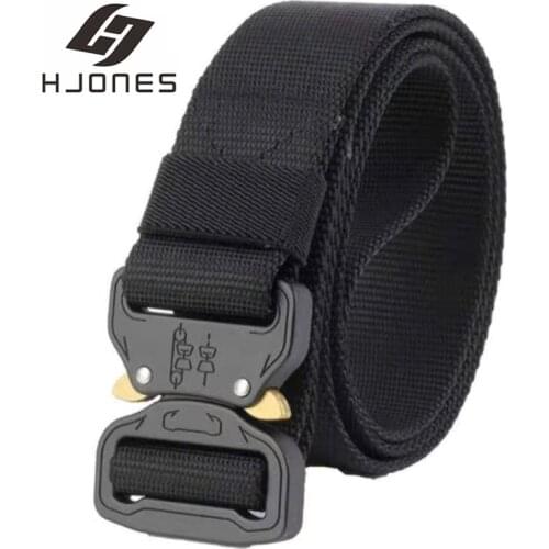 HJones Nylon Men Leather Belt New Style Outdoor Sport Automatic Buckle Cowboy Elegant Feel Men Belt BL01
