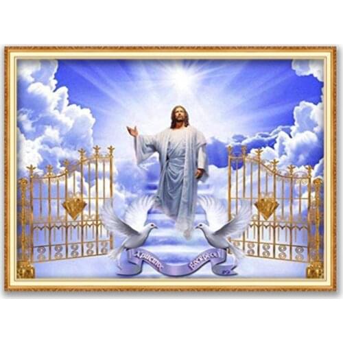 Region Jesus DIY 11CT Cross Stitch Embroidery Kits Needlework Craft Set Cotton Thread Printed Canvas Home Decoration Living Room