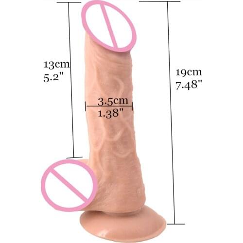 Discreet Package Realistic Dildo Suction Cup Skin Color Man Fake Penis Sex Products Porn Toys Women Masturbation Sex Shop