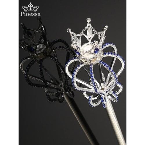 Pioessa Creative new wedding ceremony exquisite crown hollow Scepter costume props bright fairy stick wholesale