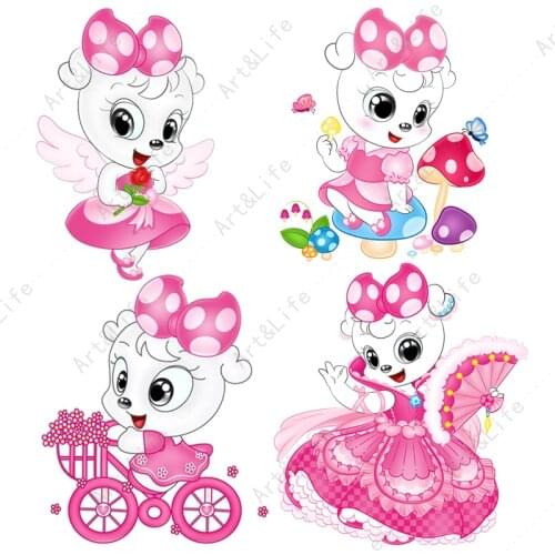 2021 New Metal Cutting Dies Cute Mouse Girl Flowers for Making Scrapbooking Paper Cards Embossing Cut Die Seta Bike