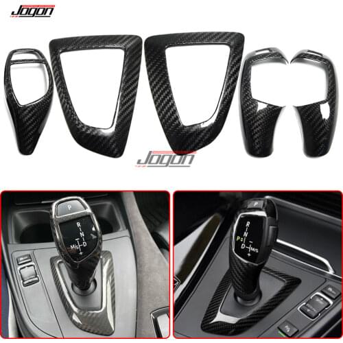 LHD&RHD Carbon Fiber For BMW 1 2 3 4 Series F20 F22 F23 F30 F31 F34 GT F32 F33 Car Console Gear Shift Panel Cover Trim