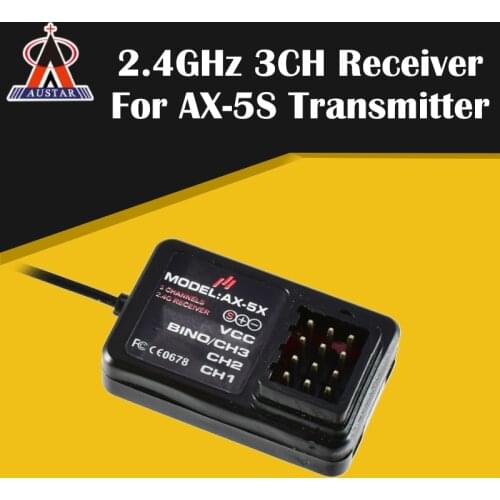 AUSTAR AX-5S 2.4GHz 3CH Receiver RC Upgrade Space Parts RC Car Boat AUSTAR AX5-S Transmitter for TRX4 Axial SCX10 D90 RC Car