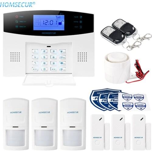 HOMSECUR Wireless&Wired GSM-2G SMS Autodial Burglar Alarm System+IOS/Android APP