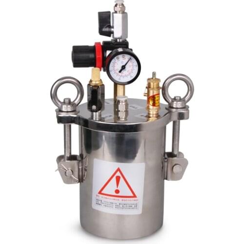 Manual Dispenser Yellow Glue Machine 3L Stainless Steel Barrel / Carbon Steel Barrel + Pressure Valve Pressure Gauge
