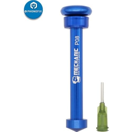 Mechanic Solder Paste Booster Aluminum Alloy Piston Manual Syringe Needle for Phone BGA Repair Flux Plunger Dispenser Tool