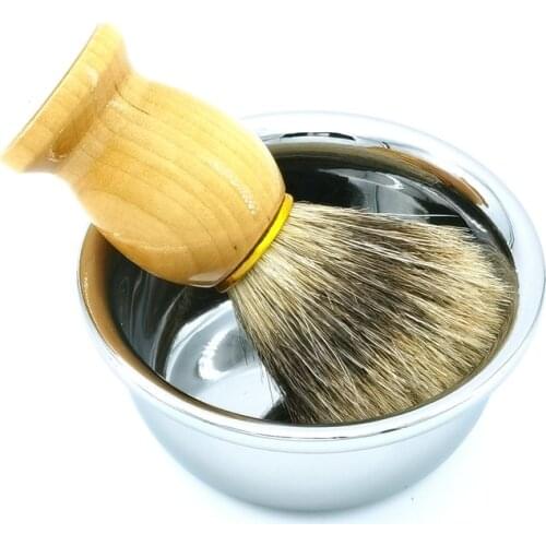 Large Diameter Stainless Steel Barber Shop Shaving Brush Foaming Soap Bowl Best Mens Beard Facial Cleansing Tool