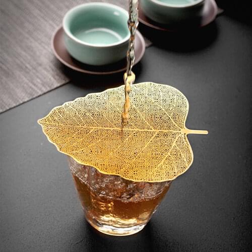 Stainless Steel Bodhi Leaf Tea Filter Net Kong Accessory Chinese Tea Set Teapot Tea Cup Strainers Leaf Tea Strainer Tea Infuser