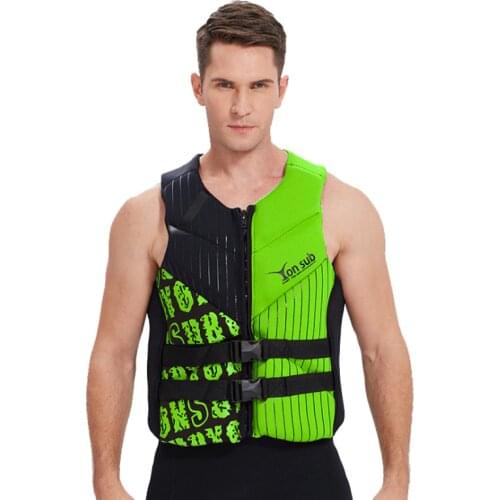 Professional Water sports life jacket Neoprene Buoyancy vest Beach lifeguard equipment Surfing Sailing Sailboat Rowing Swimming