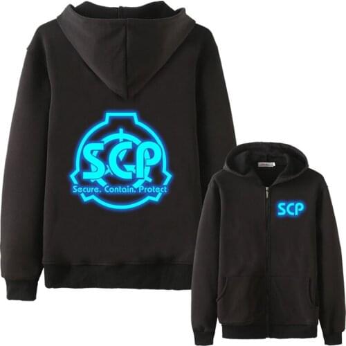 HOLRAN Anime SCP Foundation luminous Hooded Hoodie Cardigan Special Containment Procedures Noctilucent SCP hoodie jacket coat