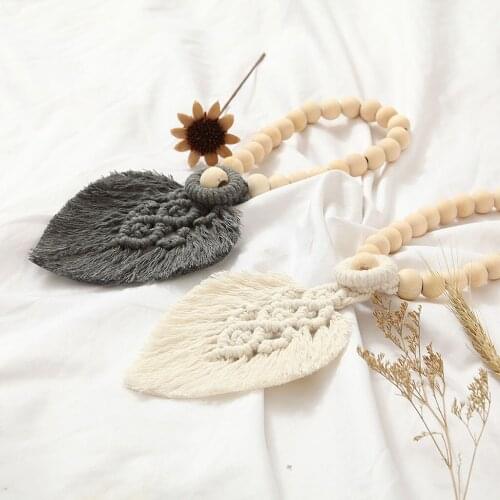 Wooden Beads Weave Cotton Curtain Rope Tiebacks Macrame Living Room Bedroom Decoration Window Drapery Drapes Holdbacks