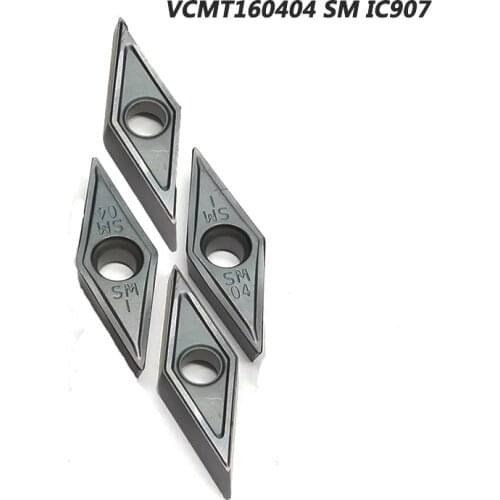 20pcs VCMT160404 VCMT160408 SM IC907 IC908 Iscar Carbide Insert Internal Turning Knife Blade CNC Lathe Metal Cutter Tools