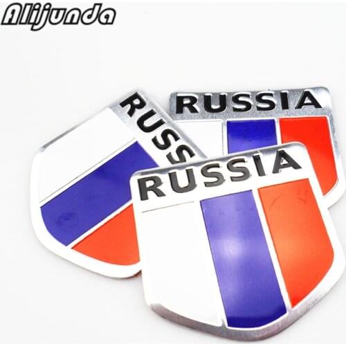High quality Russia car sticker 3d flag logo, Label sticker accessories for Peugeot 206 207 208 301 307 308 407 2008 3008 4008