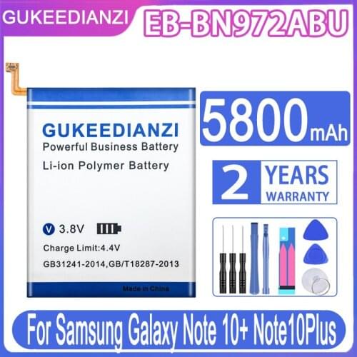 GUKEEDIANZI Replacement Battery EB-BN972ABU 5800mAh For Samsung Galaxy Note 10 Plus 10+ Note10 Plus Note10