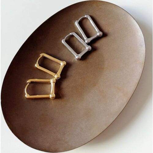 Silvology 925 Sterling Silver U Shape Horseshoe Hoop Earrings for Women Simple Geometry Design Korea Earring Temperament Jewelry