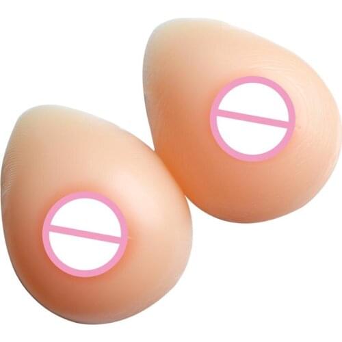 1 Pair Cup 36A 300g Solid Silicone Fake Breast Lifelike Artificial Chest Forms Mastectomy Postoperative Enhancer Of Bust