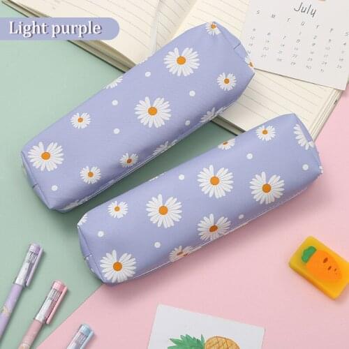1pc Daisy Pencil Case transparent daisy candy color Gift School Pencil Box Bag