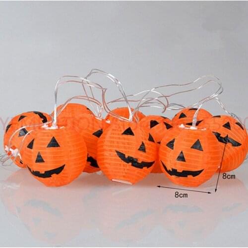 10 LED lights pumpkin lights string ghosts ghost festival pumpkin decorative lights string ghost light string 10pcs