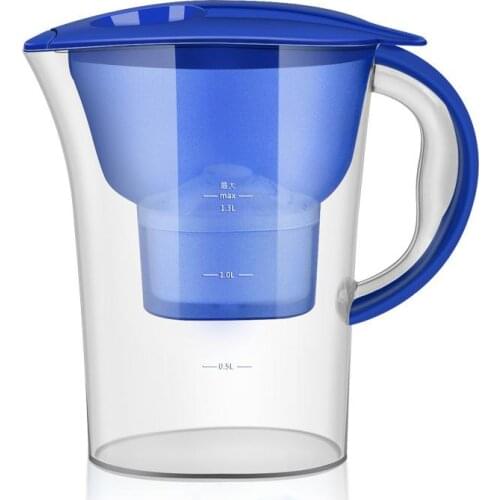 2.5L 10 Cups Water Filter Pitcher Reduces Chlorine Sediments 4 Stage Filter No BPA Kettle Water Purifier Activated Carbon Filter