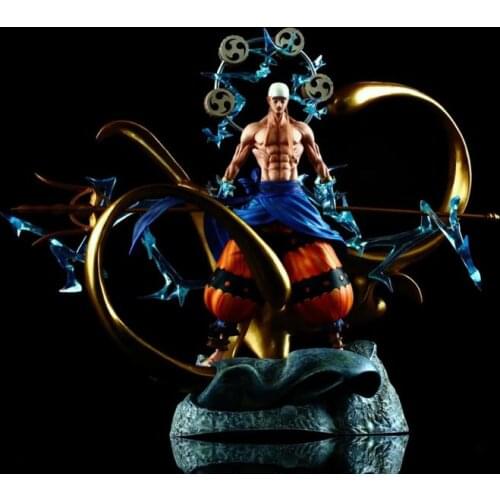 Anime ONE PIECE POP Enel Sky Piea Jaya God Lord of Thunder GK Statue PVC Action Figure Collectible Model Toy doll gift 36cm