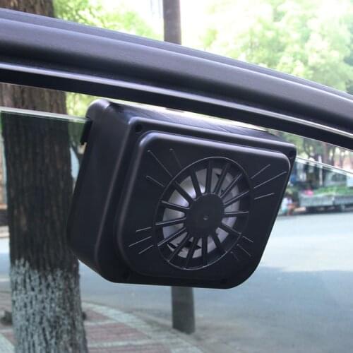 2020 NEW 0.8W Solar Powered Car Auto Cooler Ventilation Fan Automobile Air Vent Exhaust Heat Fan with Rubber Strip