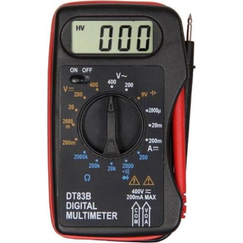 DT83B Digital Multimeter AC/DC Voltage Tester Meter Multimetro Modern Current Ohmmeter Tester Diode Resistence