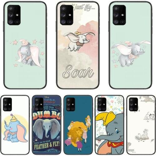 Disney Dumbo Phone Case Hull For Samsung Galaxy A 90 50 51 20 71 70 40 30 10 80 E 5G S Black Shell Art Cell Cover