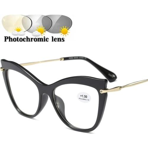 Photochromic Progressive Multifocal Reading Glasses Presbyopia hyperopic Eyeglasses See Near Far Eyewear Women Men Reader FML