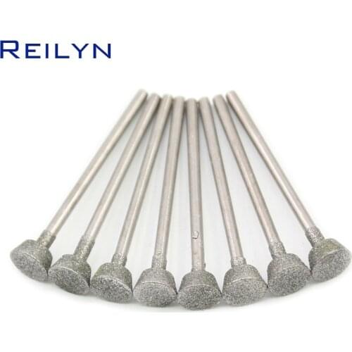 Fine grade teeth grinding bits abrasive bits 2.35mm Emergy diamond grinding burr peeling polishing for dremel teeth machine