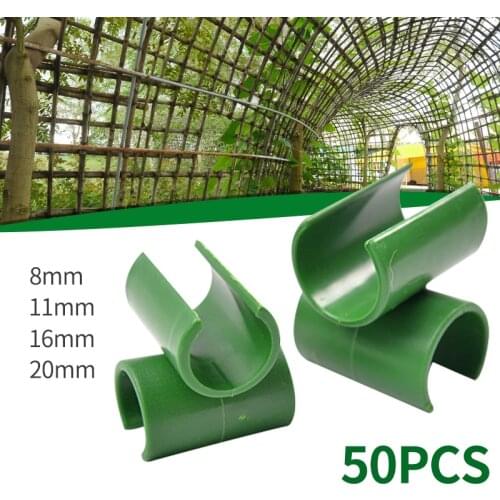 50 PCS Cross Plastic Clips Plant Support Fixed Connector Adjustable Agriculture Fastener Pillars for Diameter 8-20mm Wood Pile