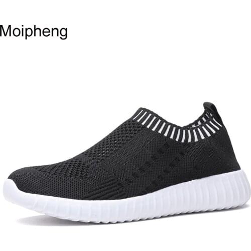 Moipheng Women Vulcanized Shoes Autumn High Quality Women Sneakers Slip on Flats Shoes Women Loafers Plus Size 43 Walking Flat