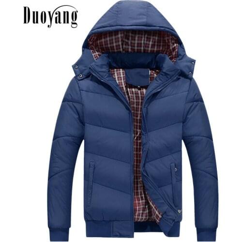 Fashion fur collar zipper parkas men winter jacket 2021 new thickened warm detachable hat winter jackets men coat men clothes