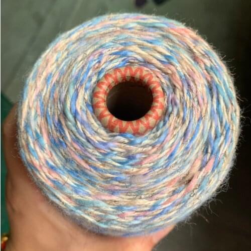 New 500g Soft Beautiful Fancy Space Dye Acrylic Wool Noil Silk Yarn Organic Thick Crochet Knitting Sewing Weaving Thread X5276