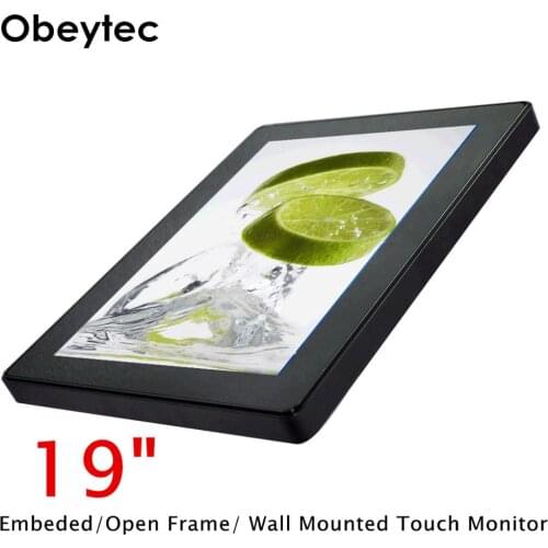19" IP65 surface water-proof LCD Industrial Touch Monitors, PCAP touch screen, 10 Points, Open Frame touch display, 1280*1024