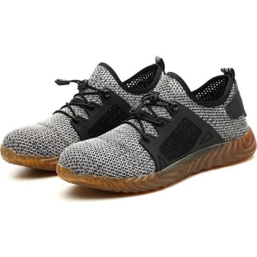 Labour shoes manwomen net breathable safety shoes autumn style steel head anti smashing and anti puncture protective shoes 48