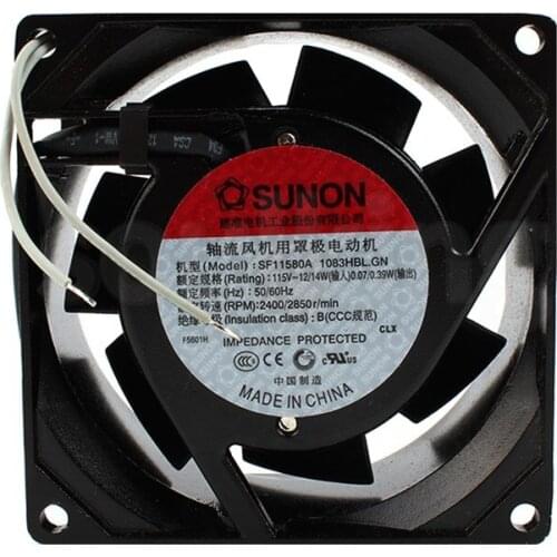 SF11580A 1083HBL.GN 8038 115V0.15/ 0.13a AC fan 6 Month Warranty