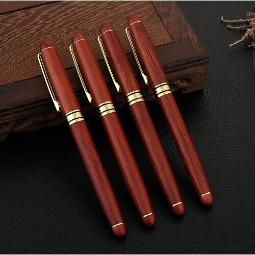 Rosewood bussiness sign pen office gift stufent writing ballpoint pens back to school stationery supplies 03747