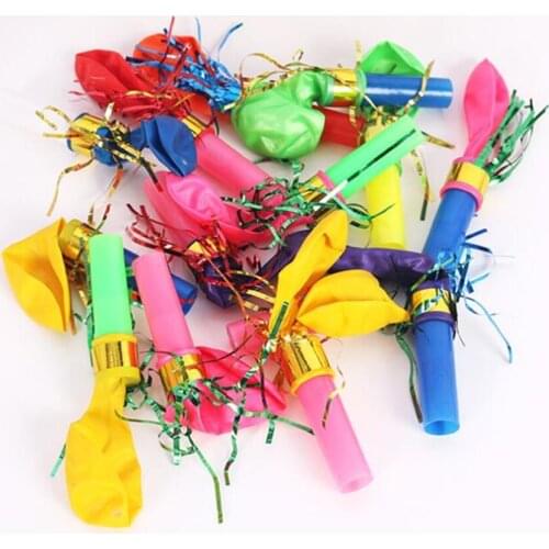30PCS Mixed Color Whistle Balloon Party Noise Maker For Kids Birthday Party Decoration Children Toys Funny Gifts Gag Toy
