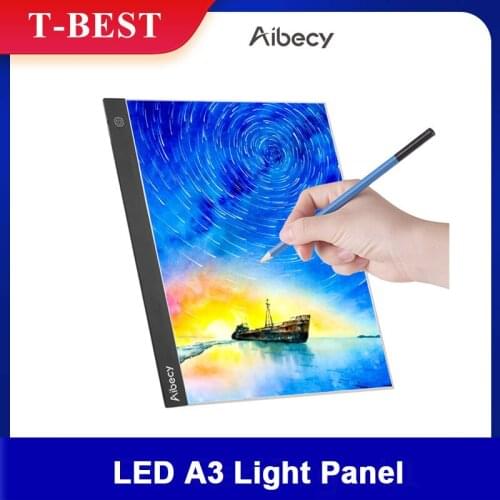 Aibecy LED A3 Light Panel Graphic Tablet Light Pad Digital Tablet Copyboard with 3-level Dimmable Brightness for Tracing Drawing