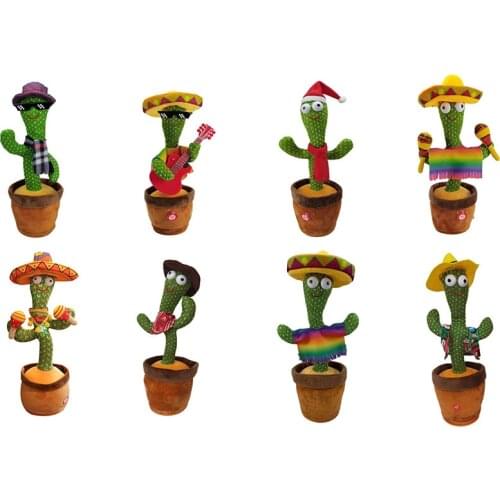 Dancing Cactus Plush Toy 32cm Toy Cactus Singing Songs Electronic Toy Cactus Shaking Cactus Childrens Decoration