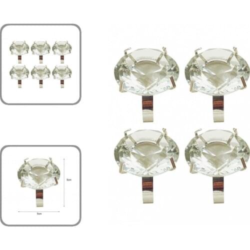 Fine Workmanship Round Round Faux Crystal Table Decor Napkin Buckle for Banquet