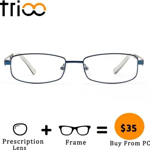 TRIOO Progressive Prescription Male Glasses Oval Clear Reading Eyeglasses Minus Graduated Computer Transparent Spectacles