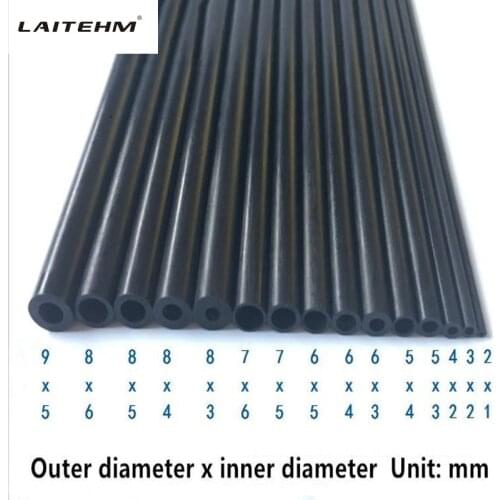 5x3 6x3 8x7 8x3 9x5 carbon fiber tube / round tube / carbon fiber hollow tube / RC airplane support frame
