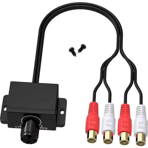 Universal Car Remote Level Amplifier Bass Controller RCA Gain Level Volume Control Knob