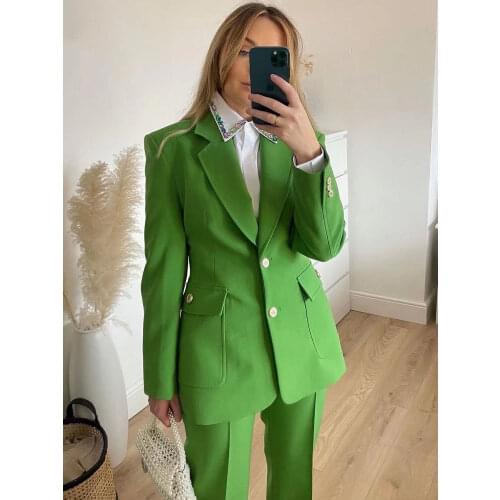 URMASZA Women's Trouser Suits With A Jacket