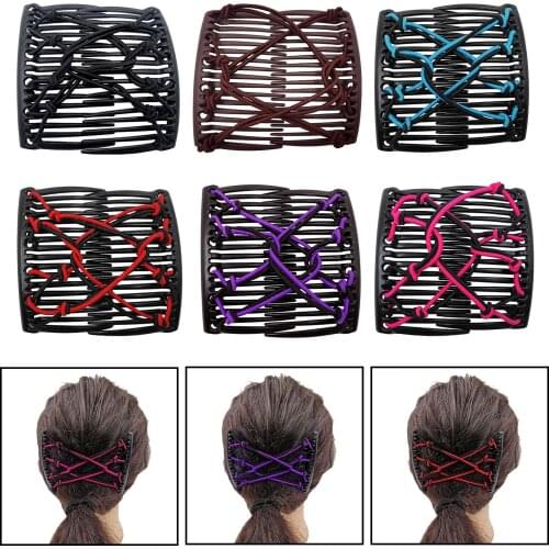 Magic Easy Combs Double Stretching Clip, Thick and Thin Hair, Hair Accessory for Popular Hairstyles