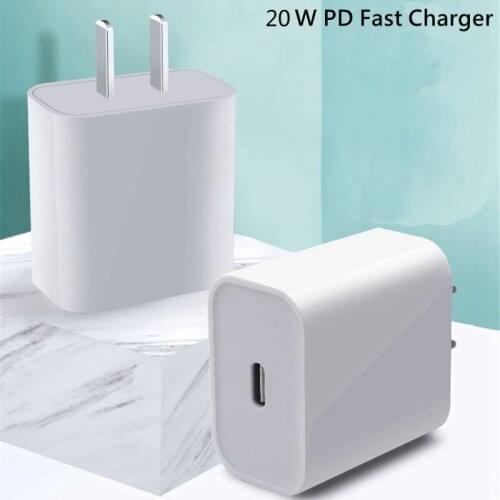 20W PD Type C Quick Charger Adapter For iPhone12 11 Pro XR X Xs Max 8 Fast Charging EU US UK AU Plug Travel PD charger port