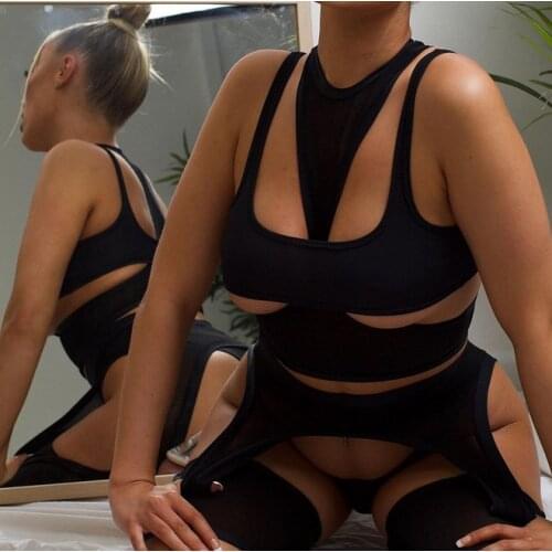 Women Summer Running Sexy Short Vest Fashionable Sleeveless Cross-Cut Style Solid Color Positive And Negative Sports Camisole