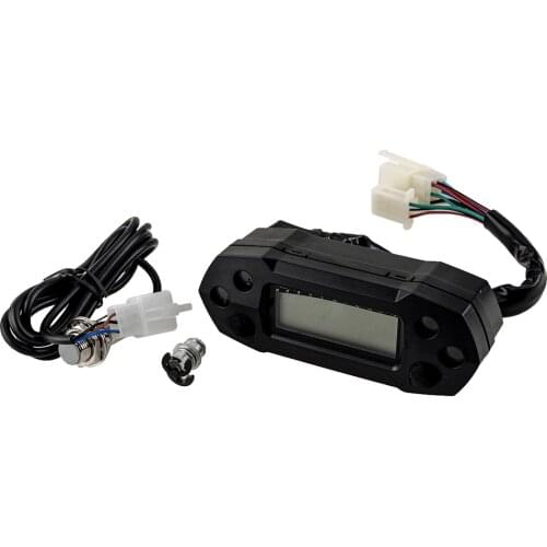 1 Set DC 12V Mini LCD Digital Speedometer Tachometer Odemeter Meter Display for Motorcycles Scooters